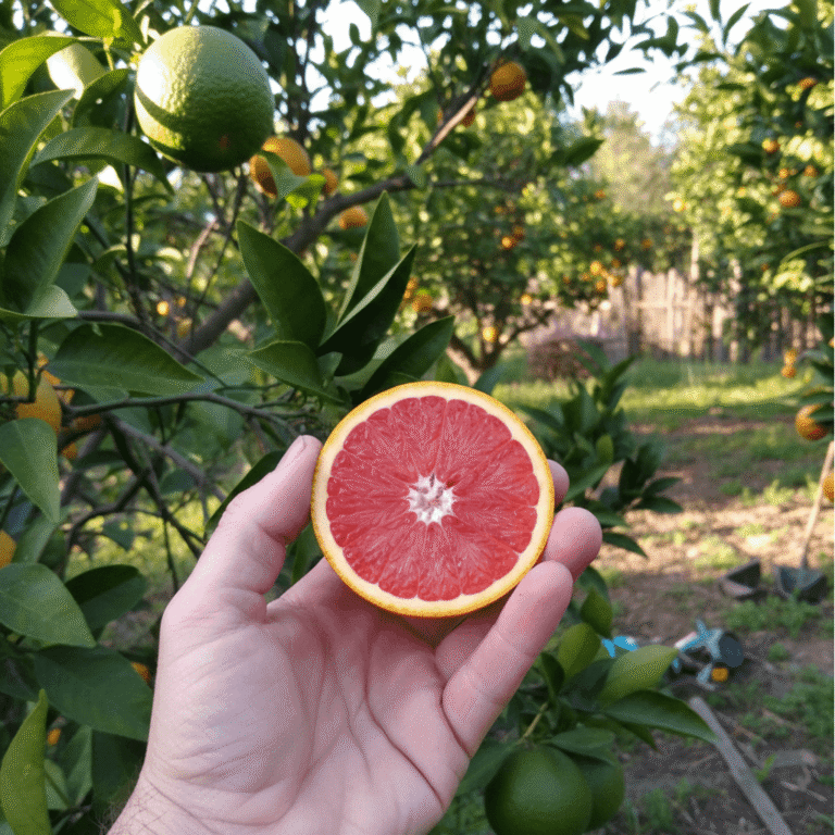 Oranger Cara Cara coupée en deux tenue par une main
