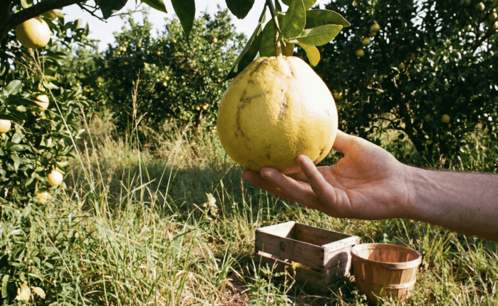 Pomelo Duncan dans un arbre