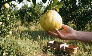 Pomelo Duncan dans un arbre